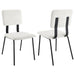 Calla Fabric Upholstered Dining Side Chair White (Set of 2) - Walo Furniture