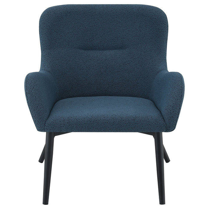 Calvin Upholstered Modern Arm Accent Chair Aegean Blue - Walo Furniture