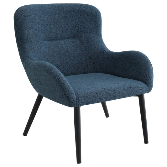 Calvin Upholstered Modern Arm Accent Chair Aegean Blue - Walo Furniture