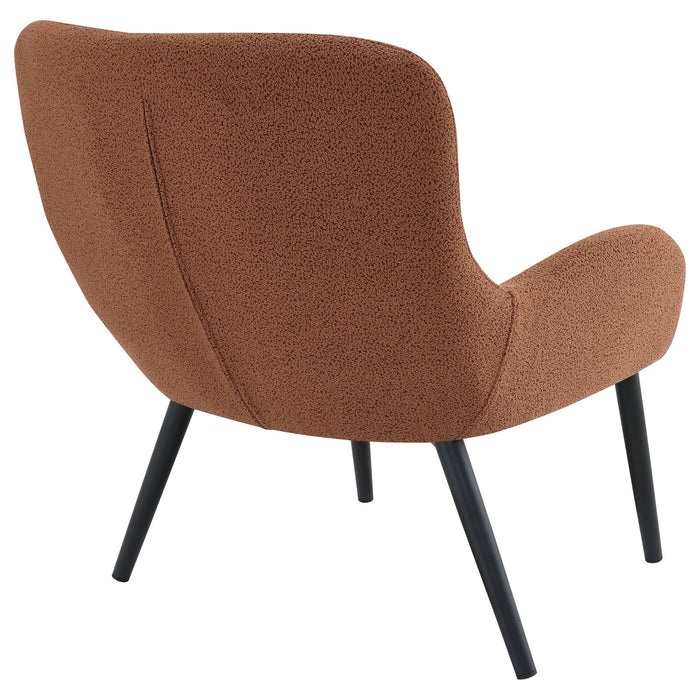 Calvin Upholstered Modern Arm Accent Chair Rust - Walo Furniture