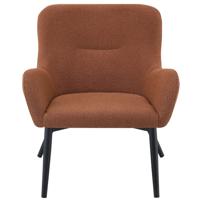 Calvin Upholstered Modern Arm Accent Chair Rust - Walo Furniture