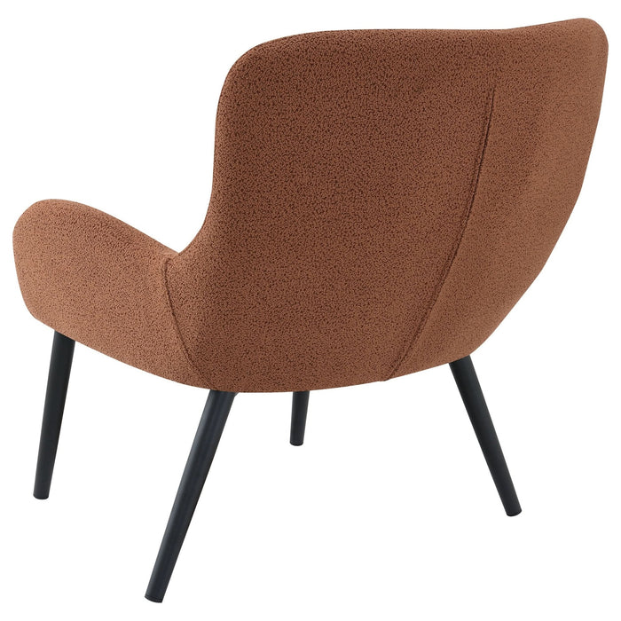 Calvin Upholstered Modern Arm Accent Chair Rust - Walo Furniture