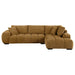 Camacho Upholstered Chaise Sectional Sofa Amber - Walo Furniture