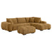 Camacho Upholstered Sectional Sofa with Ottoman Set Amber - Walo Furniture