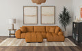 Camacho Upholstered Sectional Sofa with Ottoman Set Orange - Walo Furniture