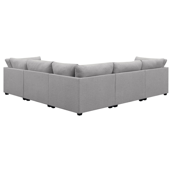 Cambria 6 - piece Upholstered Modular Sectional Sofa Grey - Walo Furniture