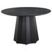 Camden 5 - piece Round Faux Marble Top Dining Table Set Black - Walo Furniture