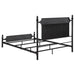 Cameron 51 - inch Metal Eastern King Panel Bed Black - Walo Furniture