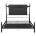 Cameron 51 - inch Metal Queen Panel Bed Black - Walo Furniture