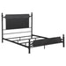 Cameron 51 - inch Metal Queen Panel Bed Black - Walo Furniture