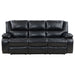 Camila 2 - piece Upholstered Motion Reclining Sofa Set Black - Walo Furniture