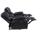 Camila 2 - piece Upholstered Motion Reclining Sofa Set Black - Walo Furniture