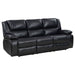 Camila 2 - piece Upholstered Motion Reclining Sofa Set Black - Walo Furniture