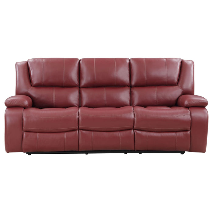 Camila 2 - piece Upholstered Reclining Sofa Set Red - Walo Furniture