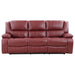 Camila 2 - piece Upholstered Reclining Sofa Set Red - Walo Furniture