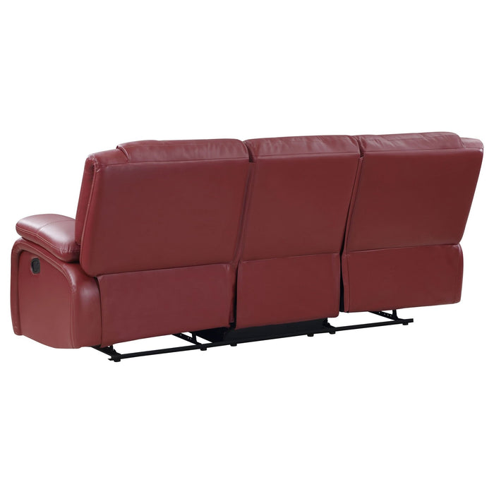 Camila 2 - piece Upholstered Reclining Sofa Set Red - Walo Furniture