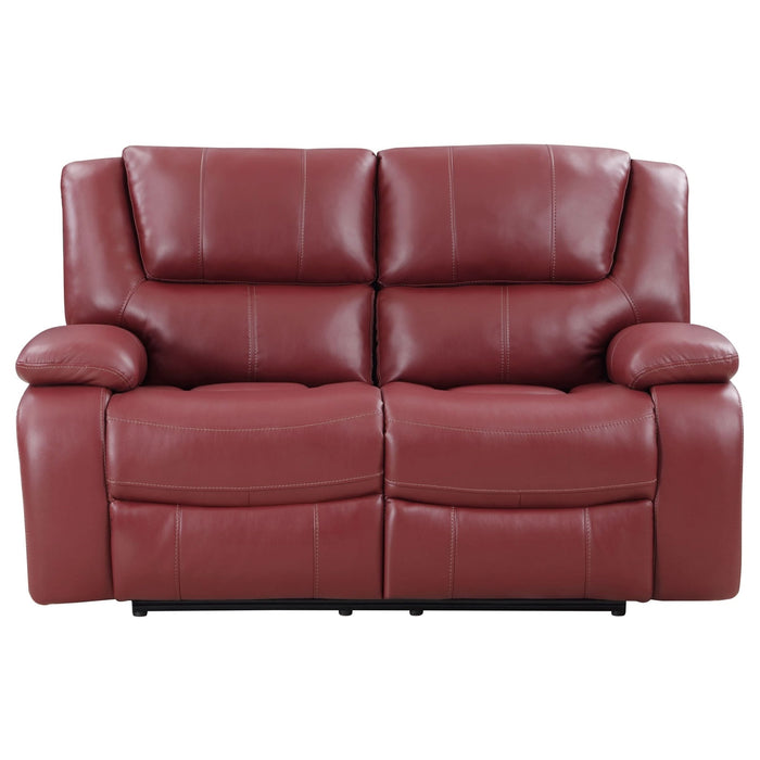 Camila 2 - piece Upholstered Reclining Sofa Set Red - Walo Furniture