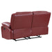 Camila 3 - piece Upholstered Reclining Sofa Set Red - Walo Furniture