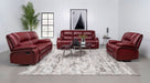 Camila 3 - piece Upholstered Reclining Sofa Set Red - Walo Furniture