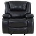 Camila Upholstered Glider Recliner Chair Black - Walo Furniture