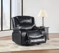 Camila Upholstered Glider Recliner Chair Black - Walo Furniture