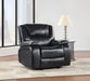 Camila Upholstered Glider Recliner Chair Black - Walo Furniture