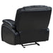 Camila Upholstered Glider Recliner Chair Black - Walo Furniture