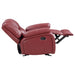 Camila Upholstered Glider Recliner Chair Red - Walo Furniture