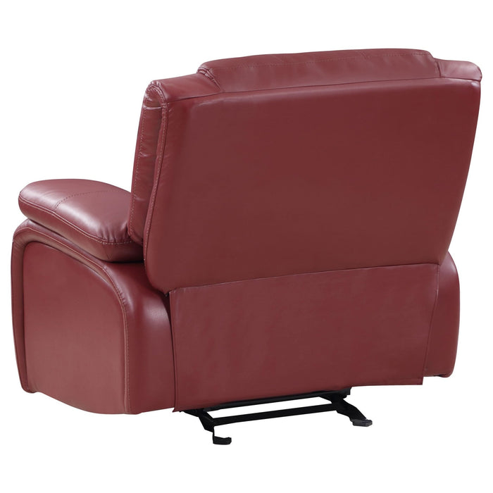 Camila Upholstered Glider Recliner Chair Red - Walo Furniture