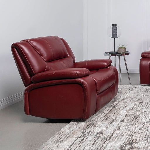 Camila Upholstered Glider Recliner Chair Red - Walo Furniture