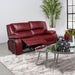 Camila Upholstered Motion Reclining Loveseat Red - Walo Furniture