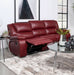 Camila Upholstered Motion Reclining Sofa Red - Walo Furniture