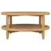 Camillo Round Solid Wood Coffee Table Maple Brown - Walo Furniture