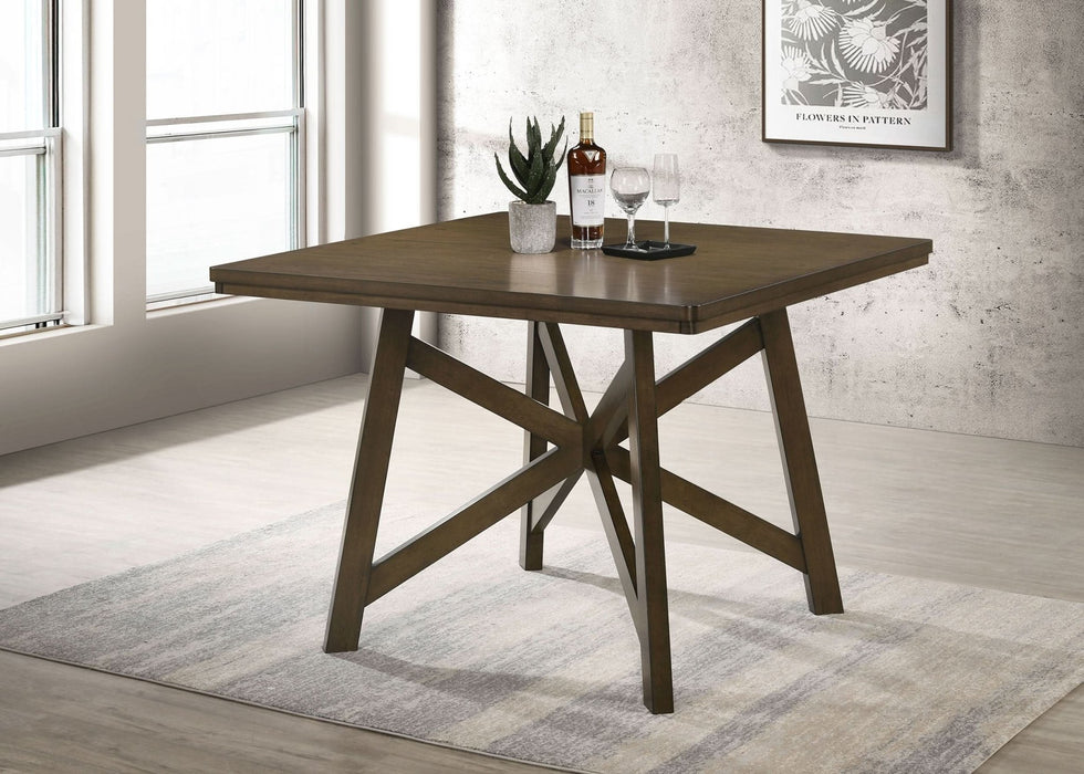 Canfield 47 - inch Square Counter Height Dining Table Brown - Walo Furniture