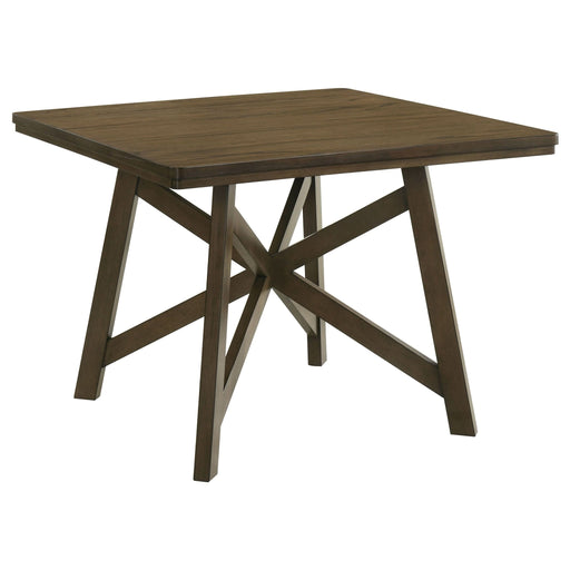 Canfield 47 - inch Square Counter Height Dining Table Brown - Walo Furniture