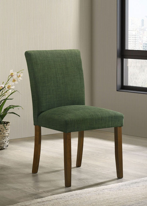 Cantley Upholstered Dining Side Chair Green (Set of 2) - Walo Furniture