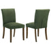 Cantley Upholstered Dining Side Chair Green (Set of 2) - Walo Furniture