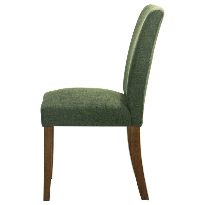 Cantley Upholstered Dining Side Chair Green (Set of 2) - Walo Furniture