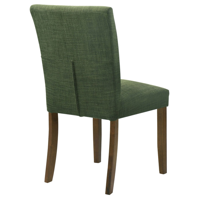 Cantley Upholstered Dining Side Chair Green (Set of 2) - Walo Furniture