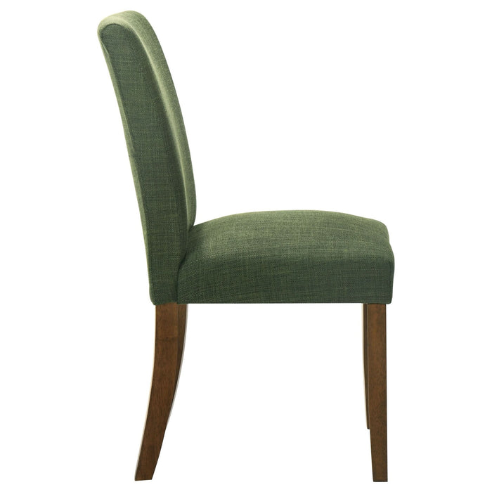 Cantley Upholstered Dining Side Chair Green (Set of 2) - Walo Furniture