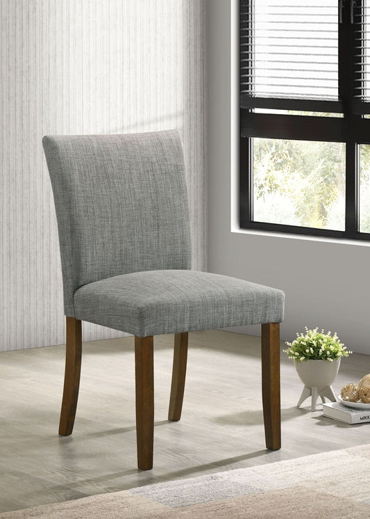 Cantley Upholstered Dining Side Chair Grey (Set of 2) - Walo Furniture