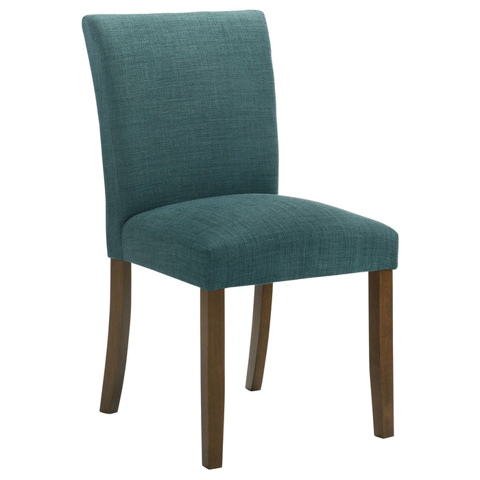 Cantley Upholstered Dining Side Chair Teal Blue (Set of 2) - Walo Furniture