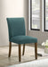 Cantley Upholstered Dining Side Chair Teal Blue (Set of 2) - Walo Furniture