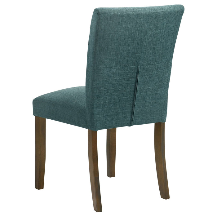 Cantley Upholstered Dining Side Chair Teal Blue (Set of 2) - Walo Furniture