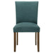 Cantley Upholstered Dining Side Chair Teal Blue (Set of 2) - Walo Furniture