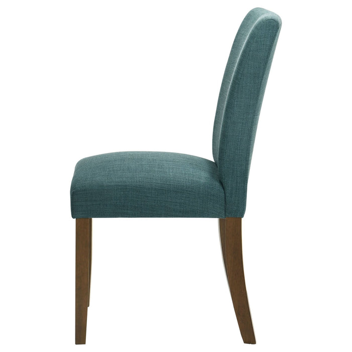 Cantley Upholstered Dining Side Chair Teal Blue (Set of 2) - Walo Furniture