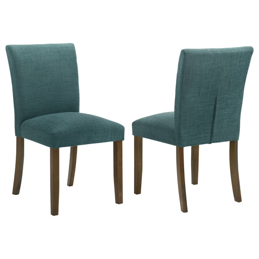 Cantley Upholstered Dining Side Chair Teal Blue (Set of 2) - Walo Furniture