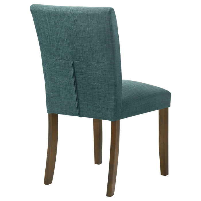 Cantley Upholstered Dining Side Chair Teal Blue (Set of 2) - Walo Furniture