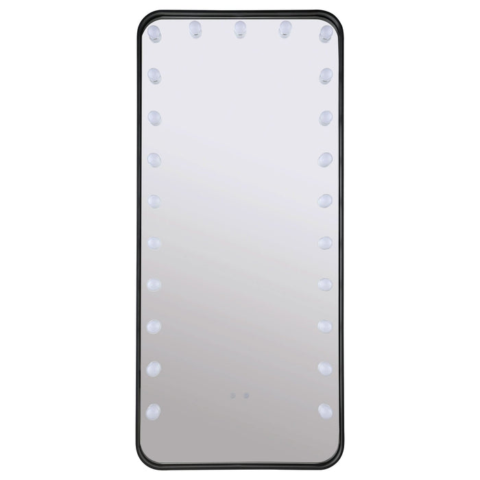 Canton 32 x 71 Inch LED Standing Mirror with Speakers Black - Walo Furniture