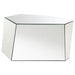 Capella Mirrored Abstract Geometric Coffee Table Silver - Walo Furniture